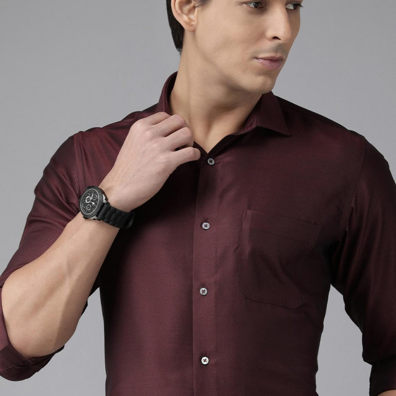 Men Self Design Formal Shirt