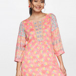 Pink and yellow floral Tunics