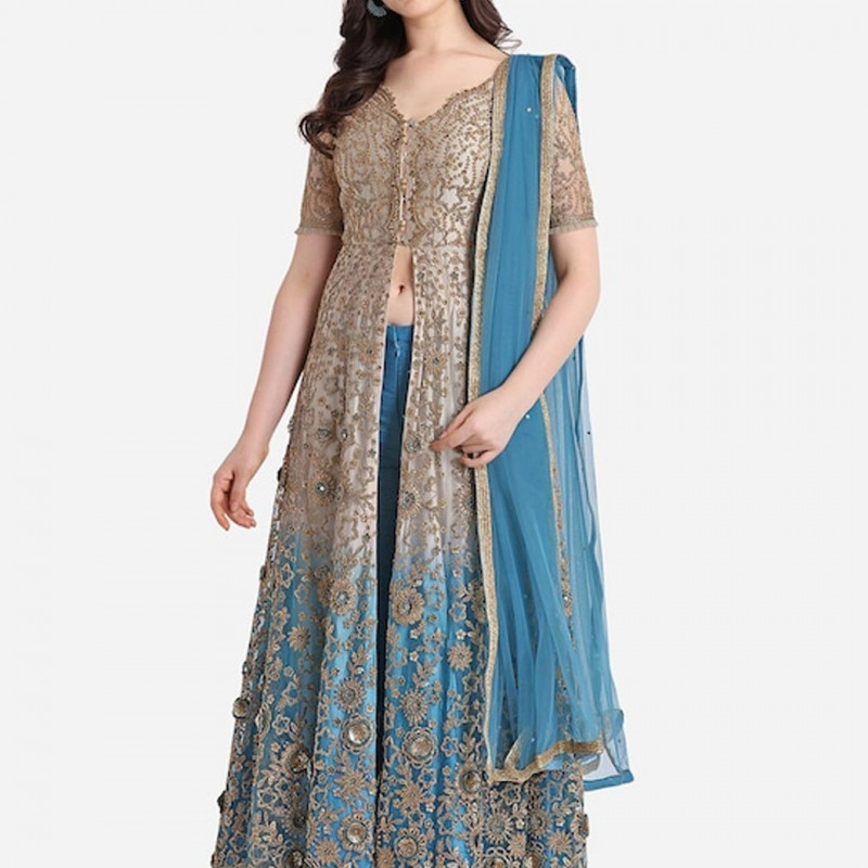 Three-Quarter Sleeves Dress Material