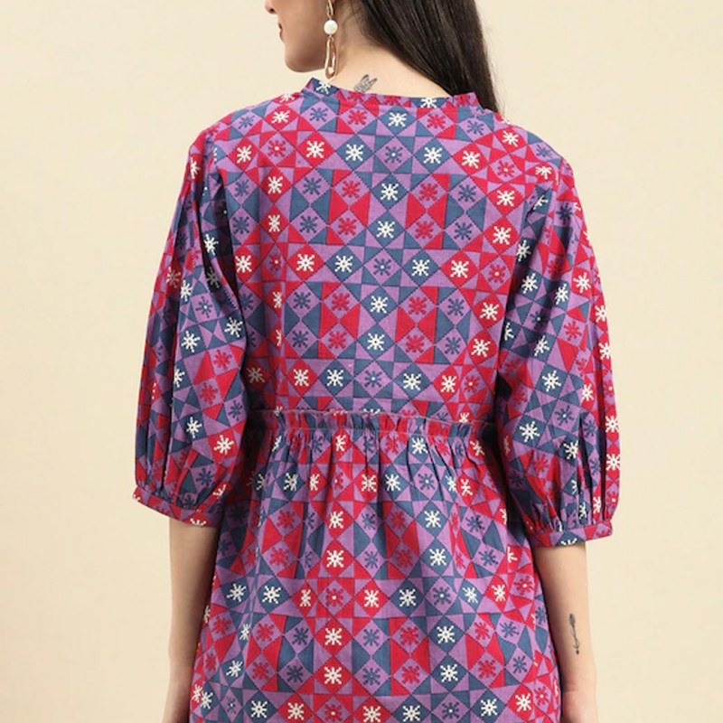 Purple and pink regular Tops