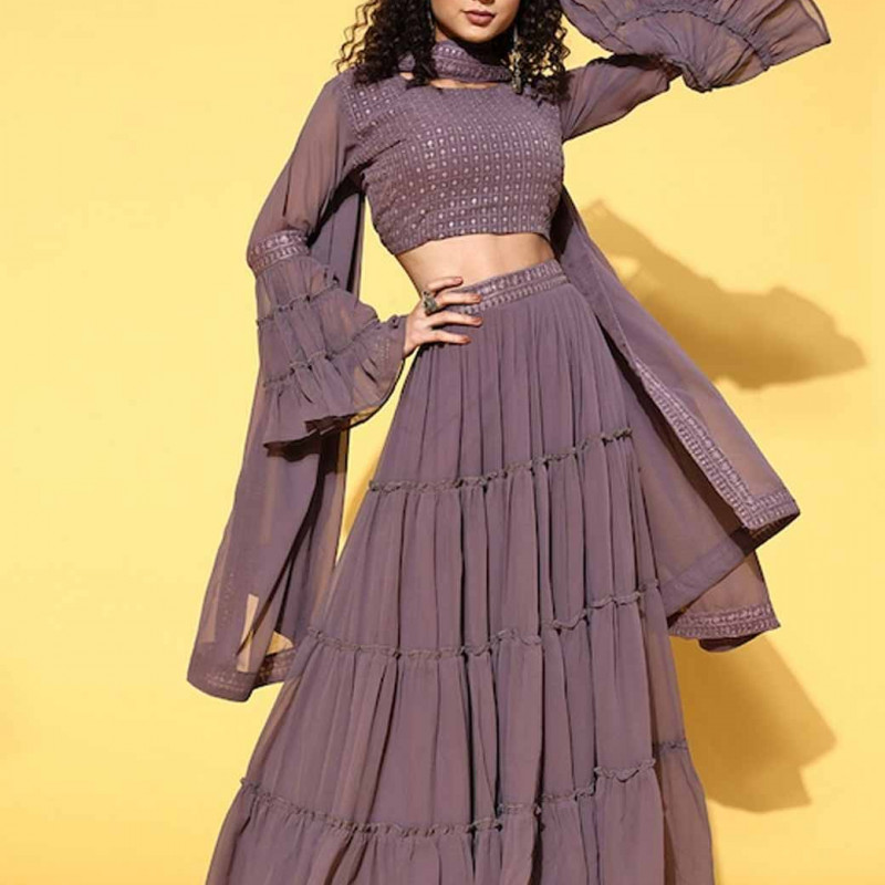 Embroidered Ready to Wear Lehenga Choli with Dupatta