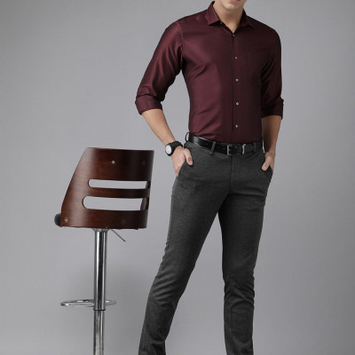 Men Self Design Formal Shirt