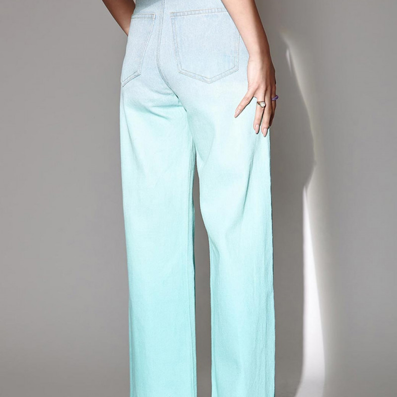 Women Blue Flared High-Rise Light Fade Jeans