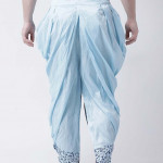 Men Blue Printed Silk Dhoti Pants
