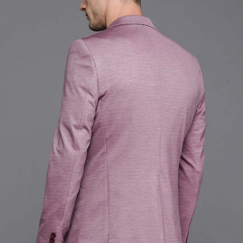 Men Purple Fit Formal Blazer